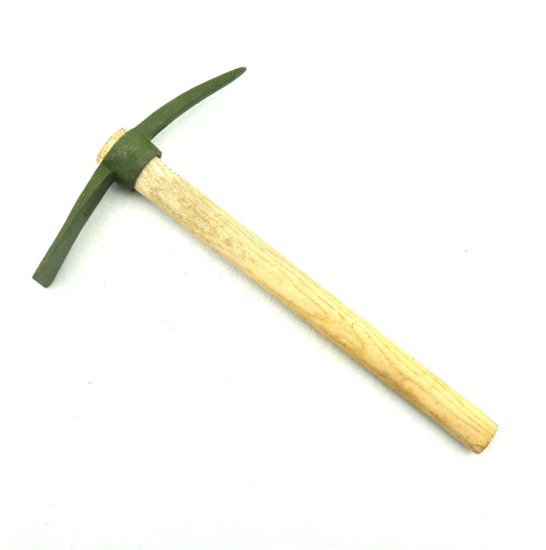 Small garden digging tools pick with wooden handle pick mattock pickaxe