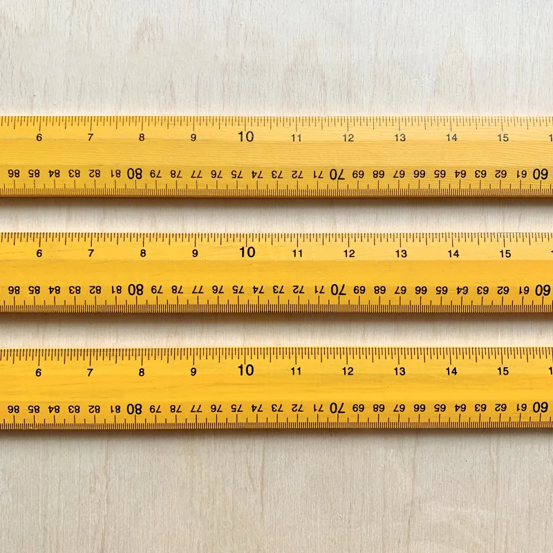 
Good quality 1m Yellow Wooden Rulers 