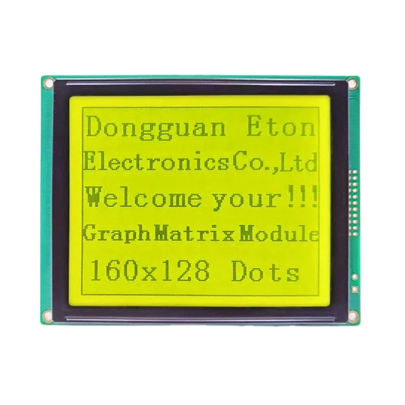 5.0V Yellow Green Graphic LCD 160x128  module five inch lcd screen display panel 5 inch lcd housing case enclouser
