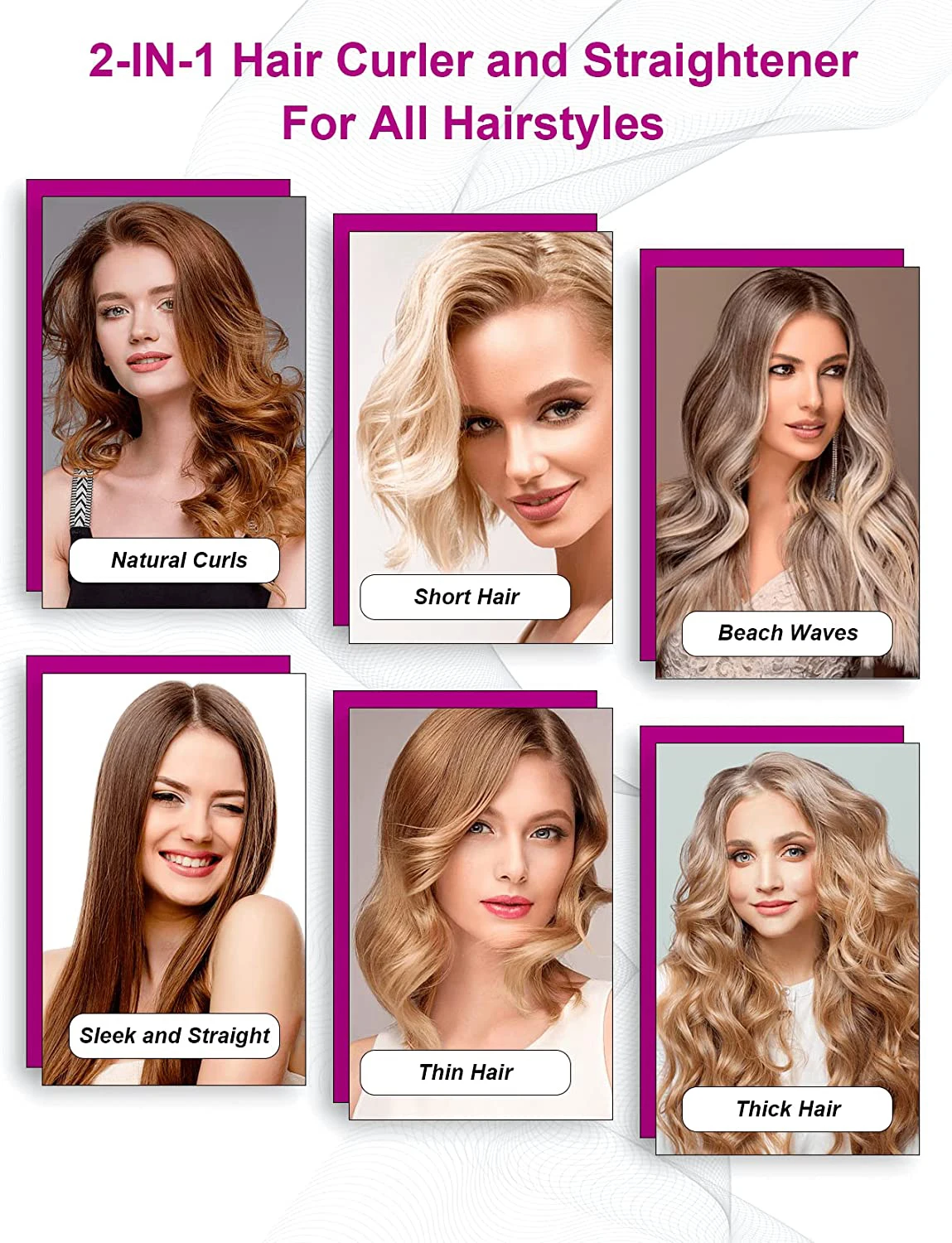 Ready Stock Twist Flat Iron Curling Iron 1 Inch Dual Voltage Hair Straightener and Curler 2 in 1 for Curl Wave Straightening