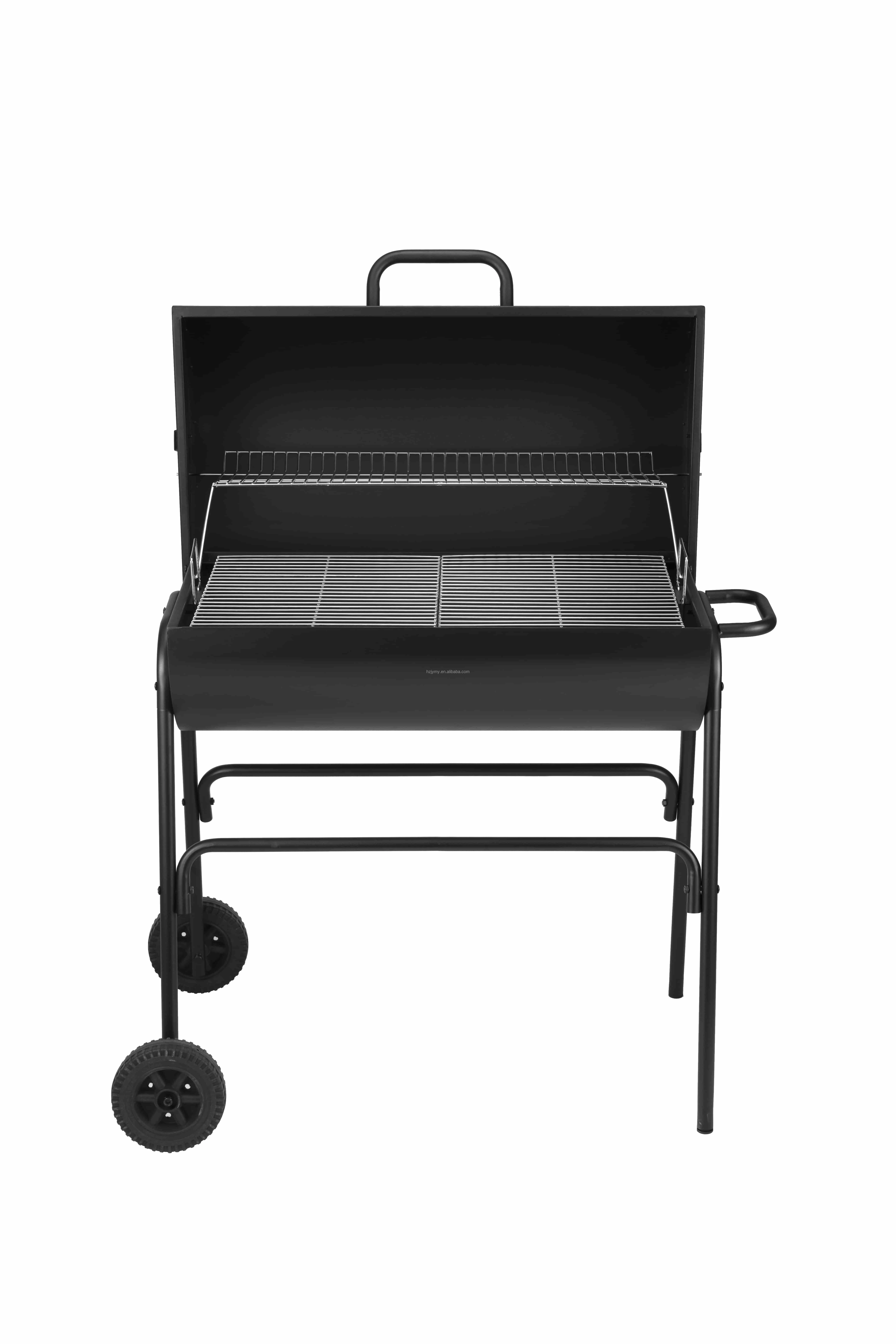 New Courtyard Garden Charcoal Grill Trolley Smoker Barbecue Griller Portable with Wheels Charcoal Bbq Grill