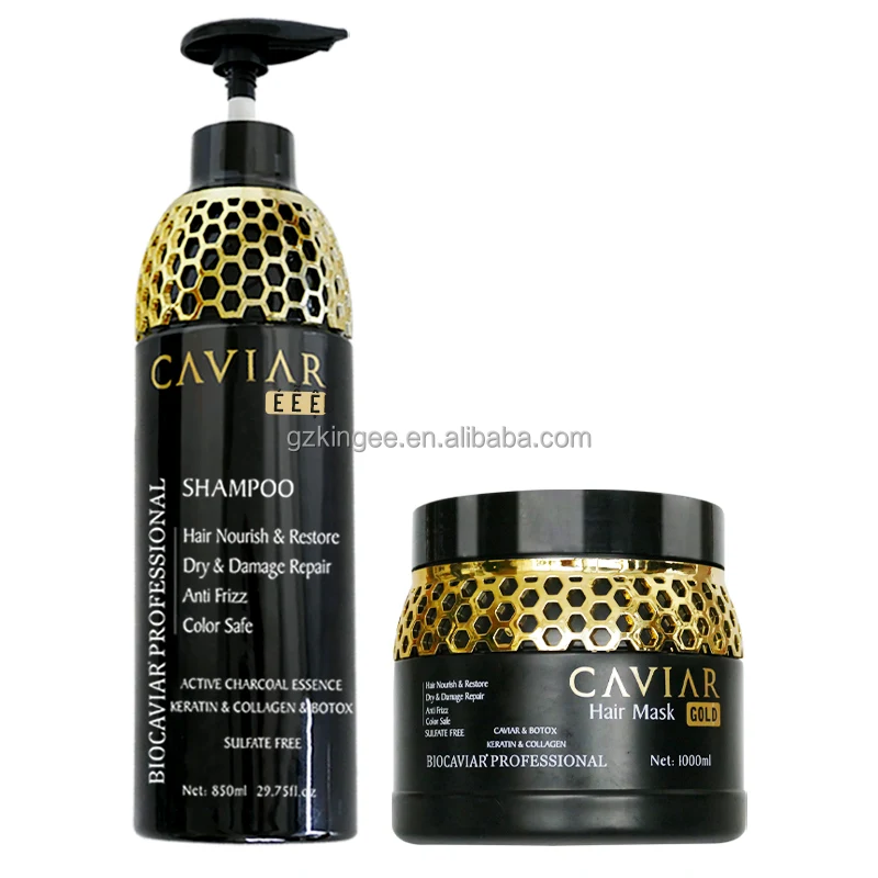 Hair Resoration Loss Treatment Hair Growth Caviar Shampoo and Conditioner Set Anti Dandruff Oil Control Sulfate-free
