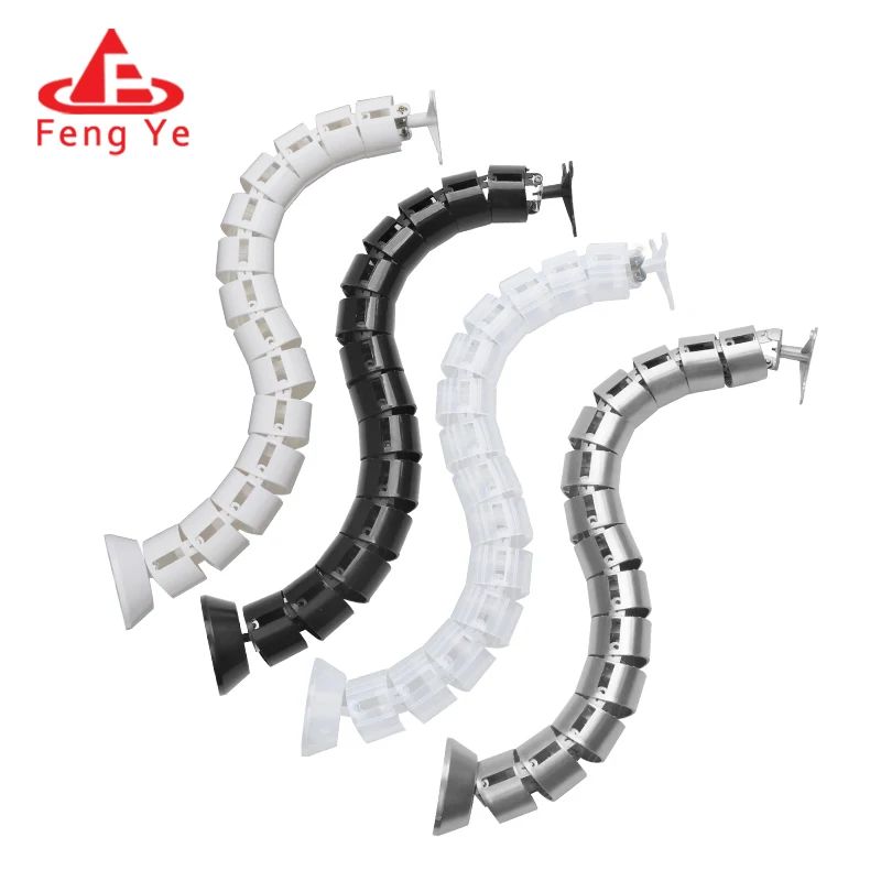 Adjustable 800*60 mm UndAbs er Desk Vertical Cable Management Tube Wrap Wire Organizer cable sleeves