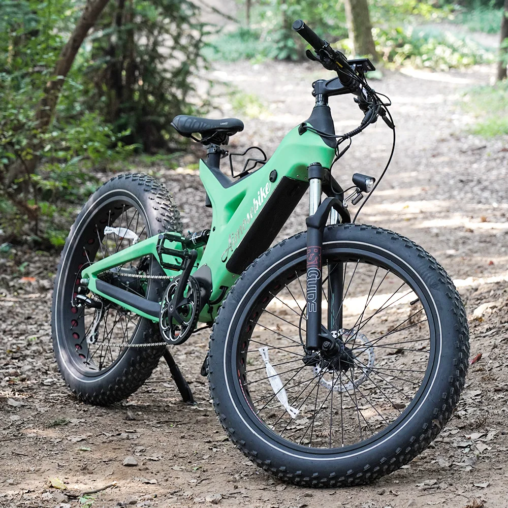 2024 Fast Carbon Fiber Fat Tire 1000w 48v Mid Motor Electric Mountain Bike Emtb Electric Bicycle