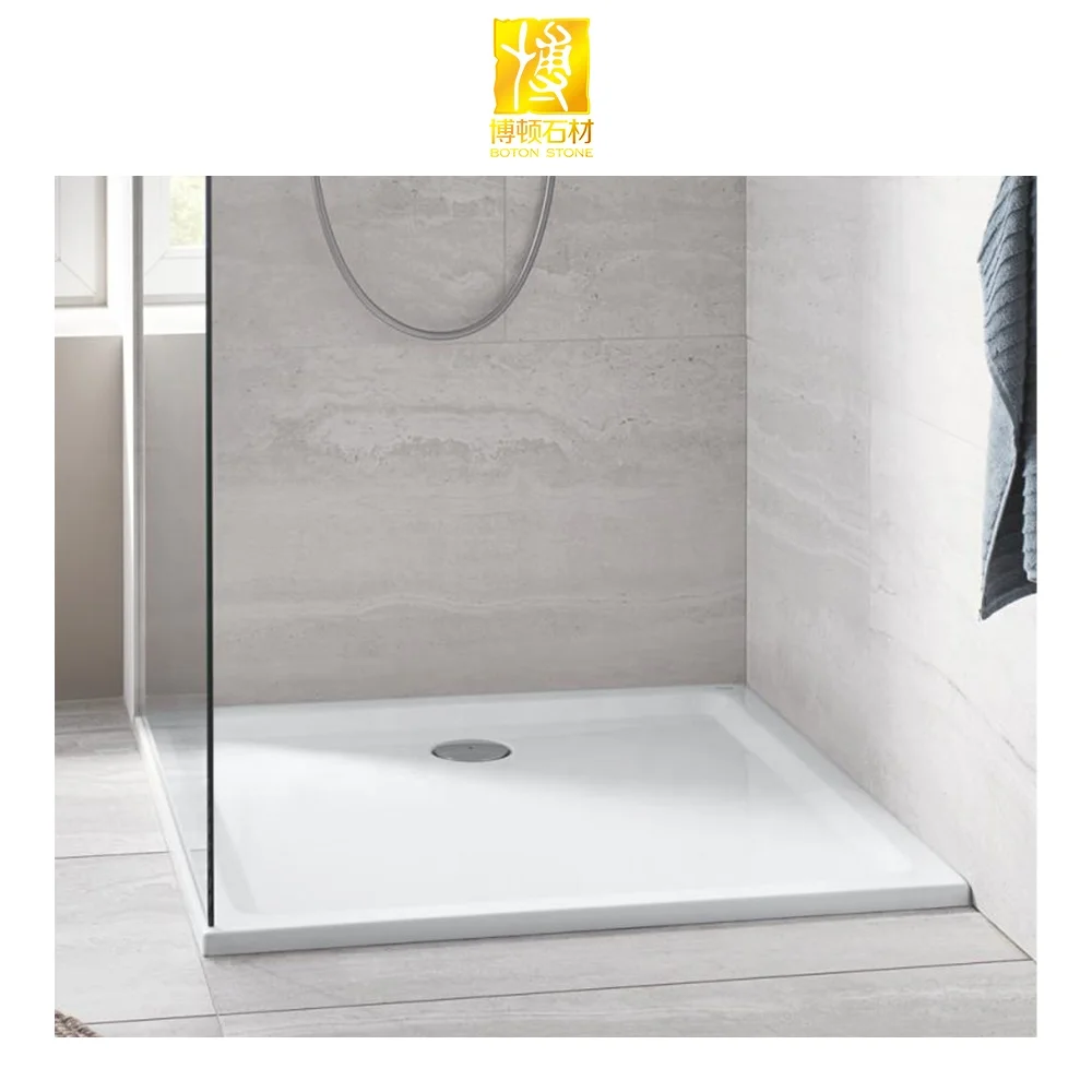 New customized design artificial stone bathroom shower tray with good price