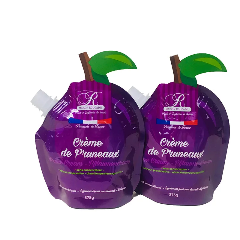 Custom Reusable Stand Up Liquid Drink Packaging Spout Pouch Yogurt Pouch