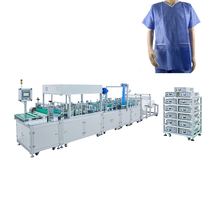 Automatic Non Woven protective Disposable Hospital Medical Gown Making Machine