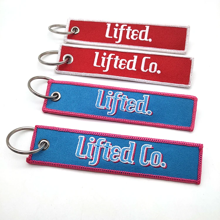 Custom Embroidered Key Chain Key Ring Keychain Tag