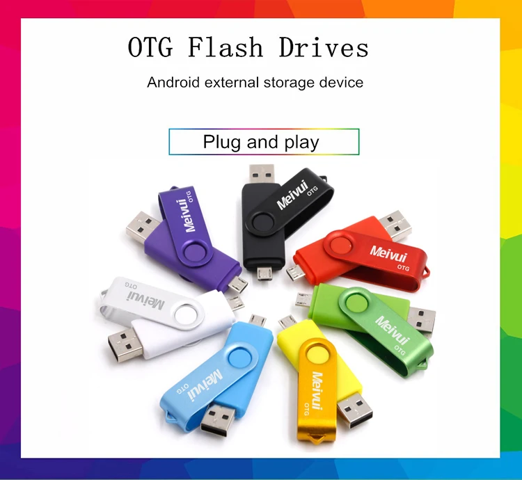 Meivui MVC5 XC OTG Swivel USB Flash Drive 128GB 64GB 32GB 16GB 8GB 4GB 2GB Pen Drive Smartphone Pendrive OTG 2.0 USB Flash Drive