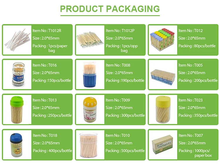 Cinnamon Toothpick Wholesale Tableware 65Mm Single Tip Double Pointed Fancy Toothpick With Jars