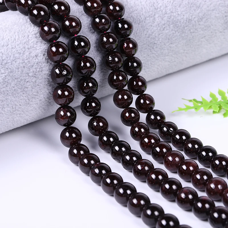 
High quality Natural stone beads red garnet round beads for DIY jewelry making (YSA027) 