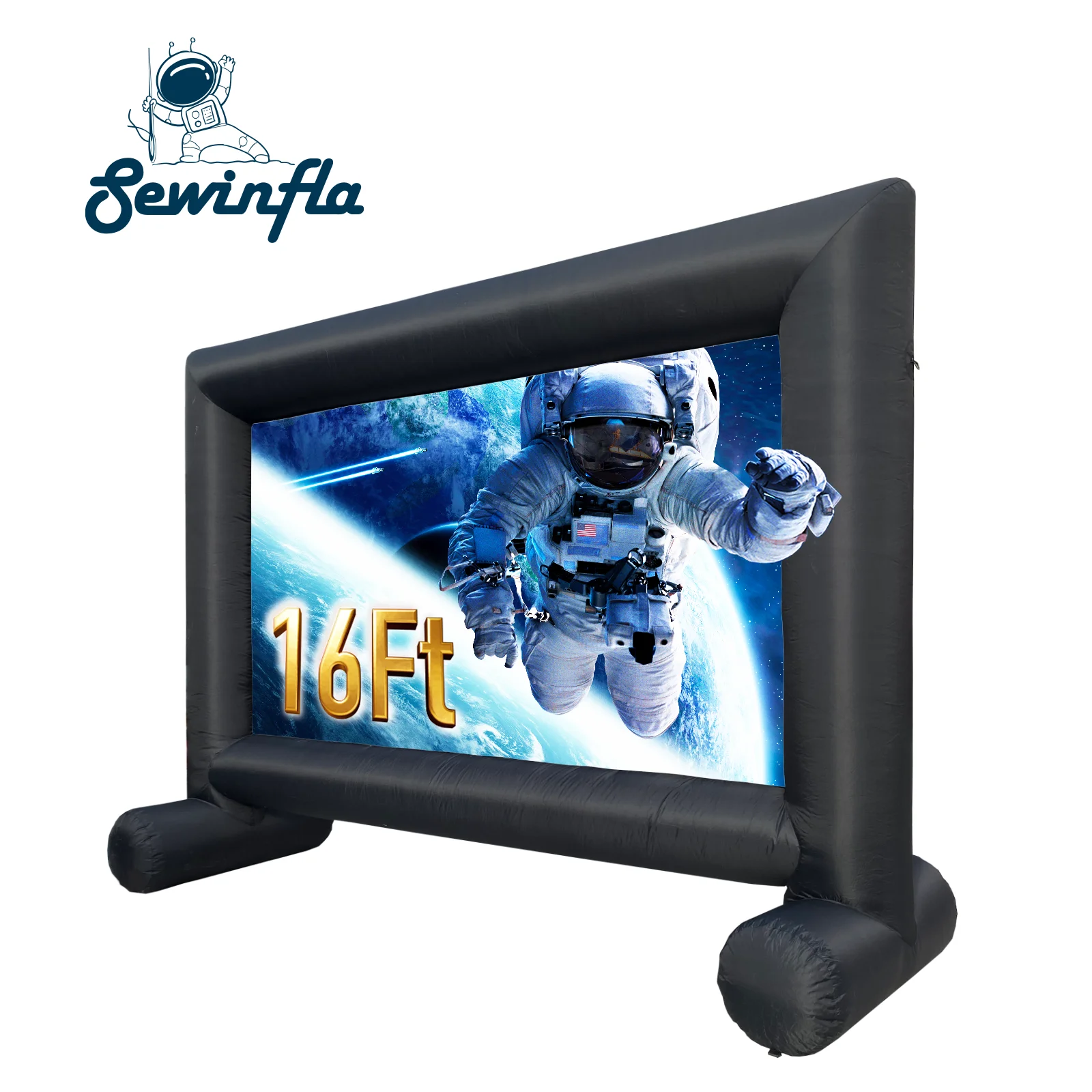 Sewinfla 16ft Inflatable Movie Projection Screen Inflatable Movie Screen Outdoor Inflatable Movie Screen