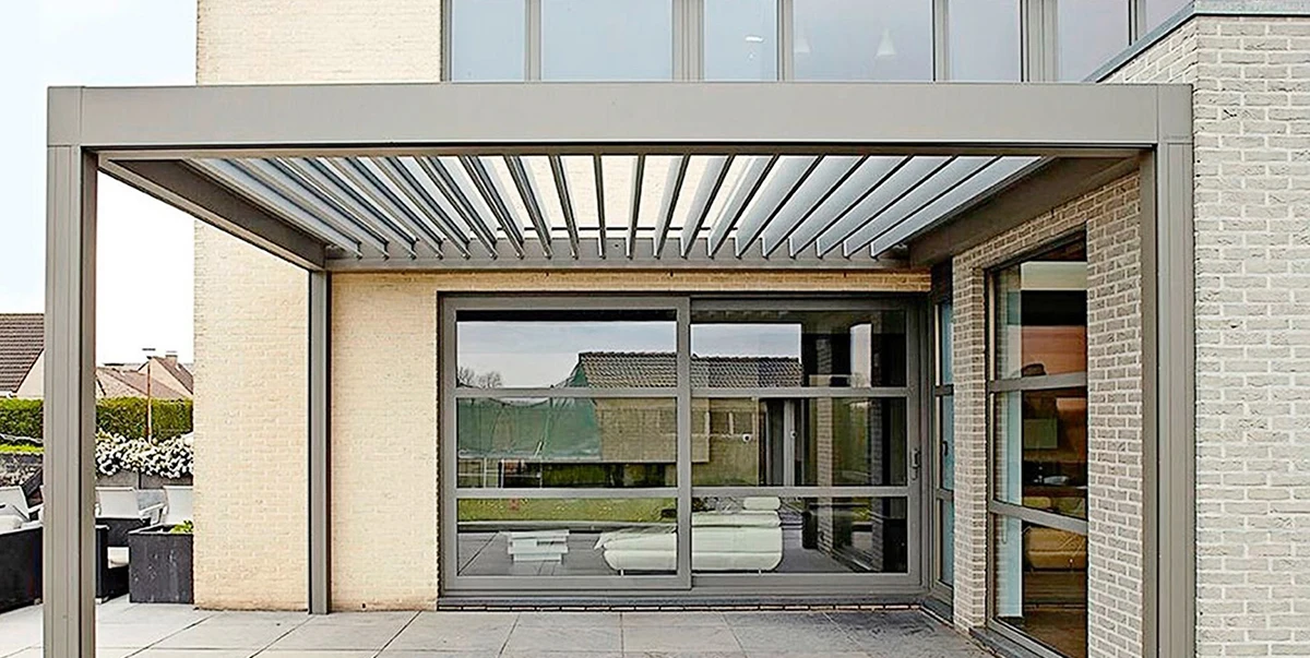 High Quality Customized Sizes Aluminium Pergola Aluminium Louver Roof Outdoor Garden Waterproof Aluminium Pergola