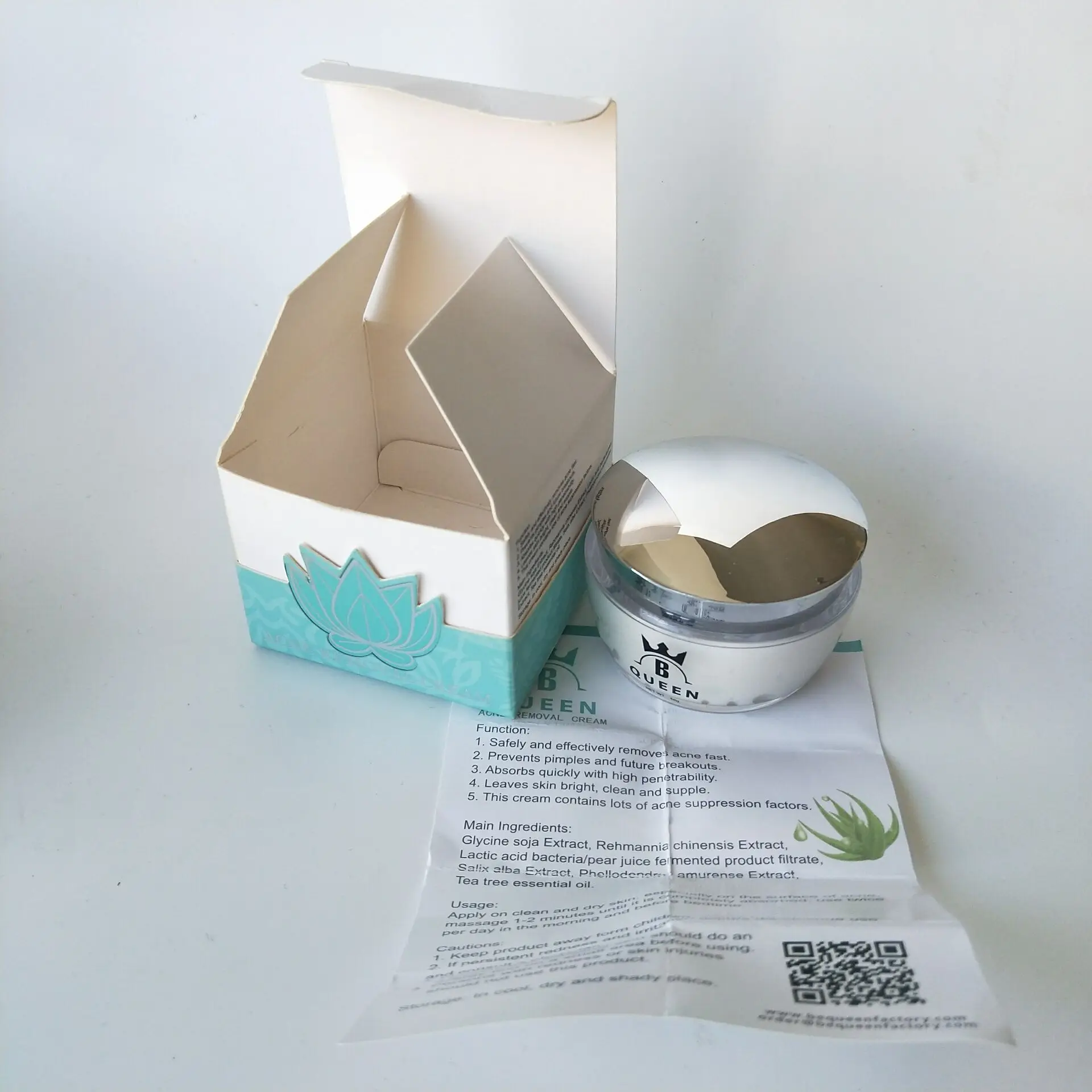 Safe & Natural Herbal Formula  private label anti acne goji skin care acne cream