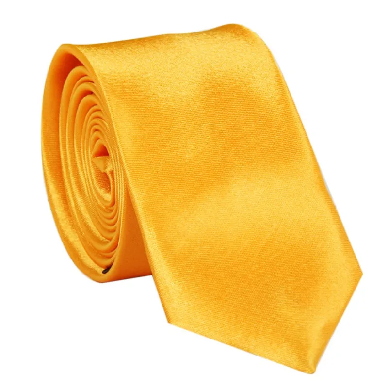 Plain Polyester Solid Necktie Satin Mens 7cm Tie Pure Colorful Single Color Black Wine Red Pink Orange Grey  Micro Fiber Necktie