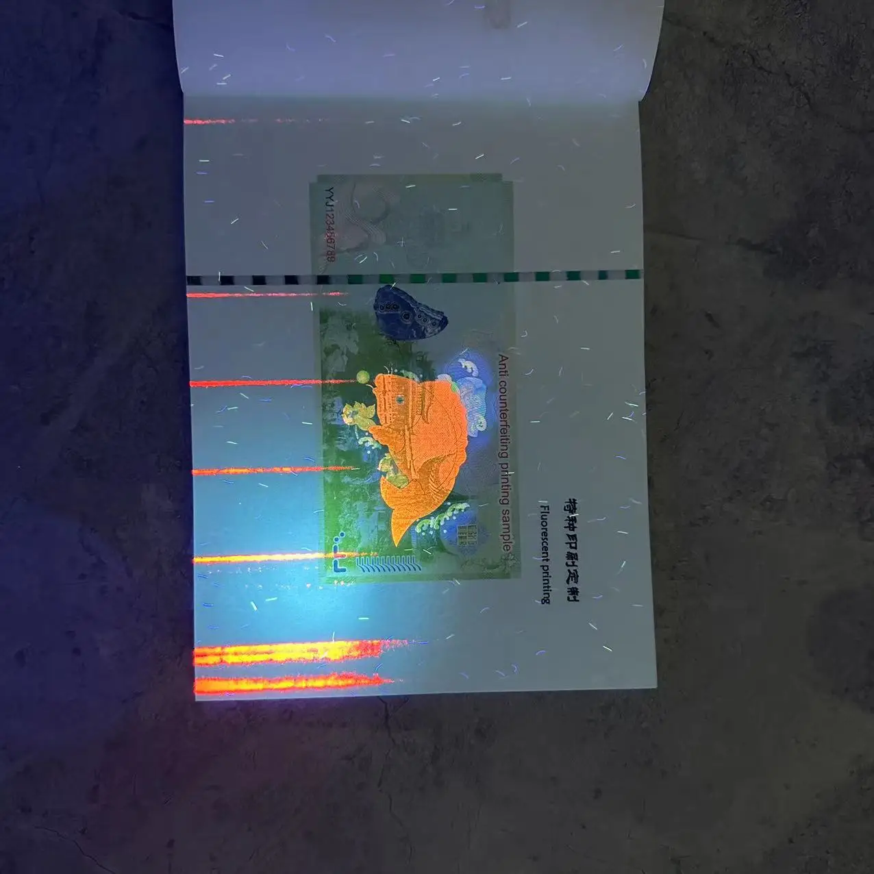 indian Custom high quality banknote cotton paper security thread with thread and watermark