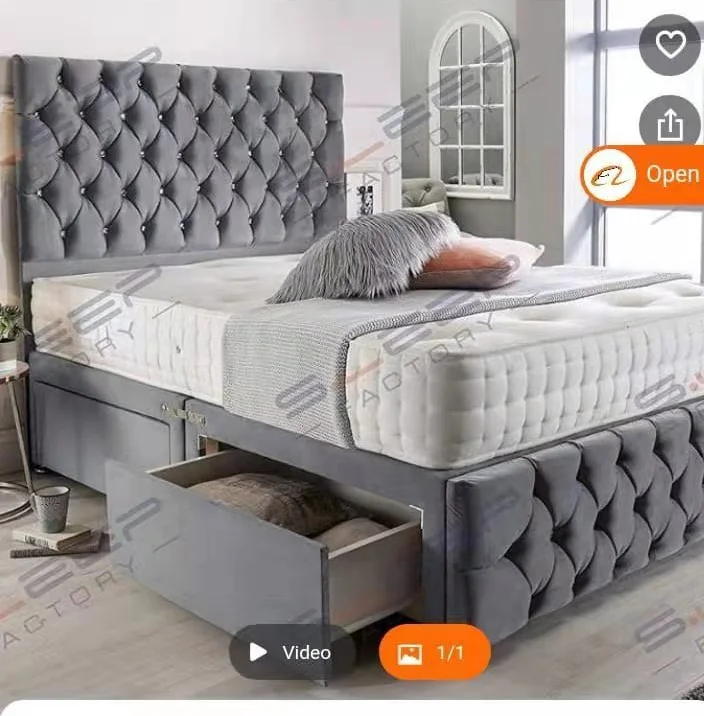 Высокое изголовье king size из искусственной кожи кровать черная мебель для спальни