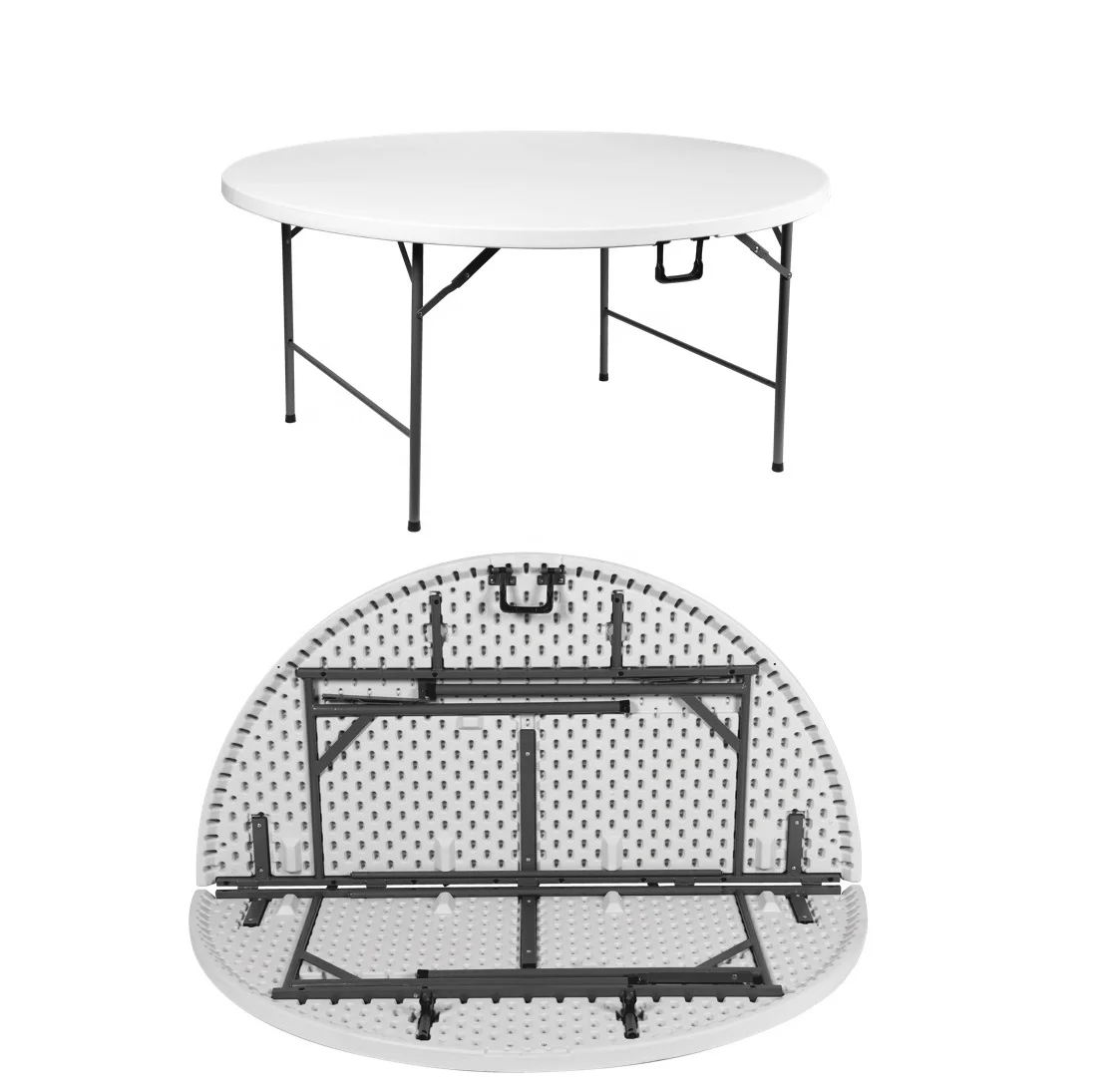 Factory Direct Wholesale SQ-RH152 Foldable Round Dining Folding Table