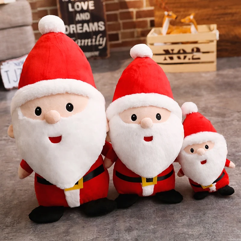 Wholesale 23cm 40cm 50cm christmas stuffed santa claus toy for children gifts