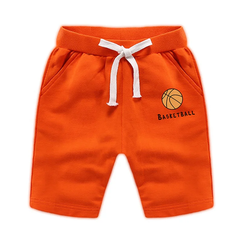 Оптовая продажа, детские штаны, однотонные летние хлопковые повседневные спортивные шорты для мальчиков