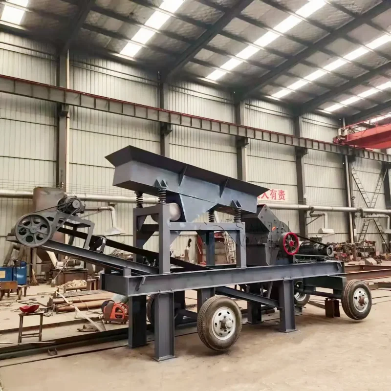 High Efficiency Gold Ore Hammer Mill Concrete Construction Waste Hammer Crusher With Conveyor Belt