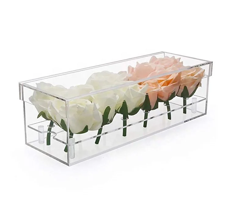Manufacturer factory supplier Modern and Beautiful Clear Acrylic preserved Rose box or Acrylic Flower box