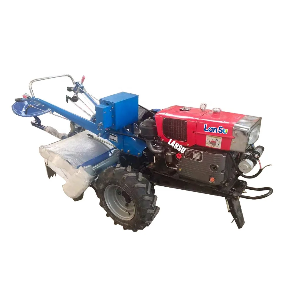 Agricultural Machinery Equipment Diesel Cultivator Motocultor Two Wheel Power Mini Tiller Walking Tractor