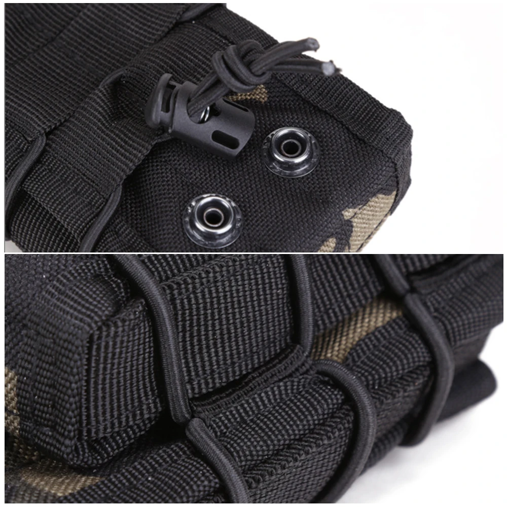 Factory custom Outdoor Tactical 556mm munition clip bag CS Hunting Kit Double Fanny pack Camouflage MOLLE vest near bag