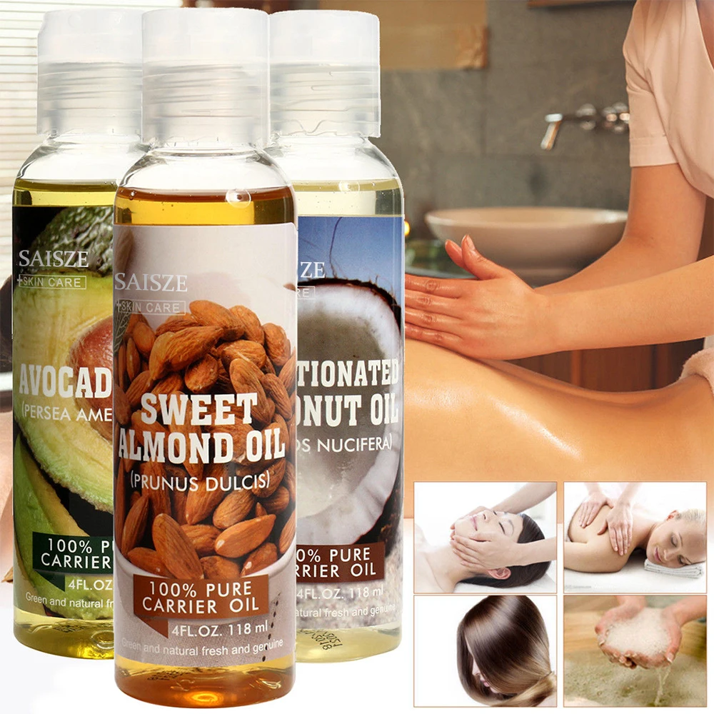 2019 New 100% Natural Pure Cold Pressed Avocado Sweet Almond Coconut Castor Oil For Hair Skin Care