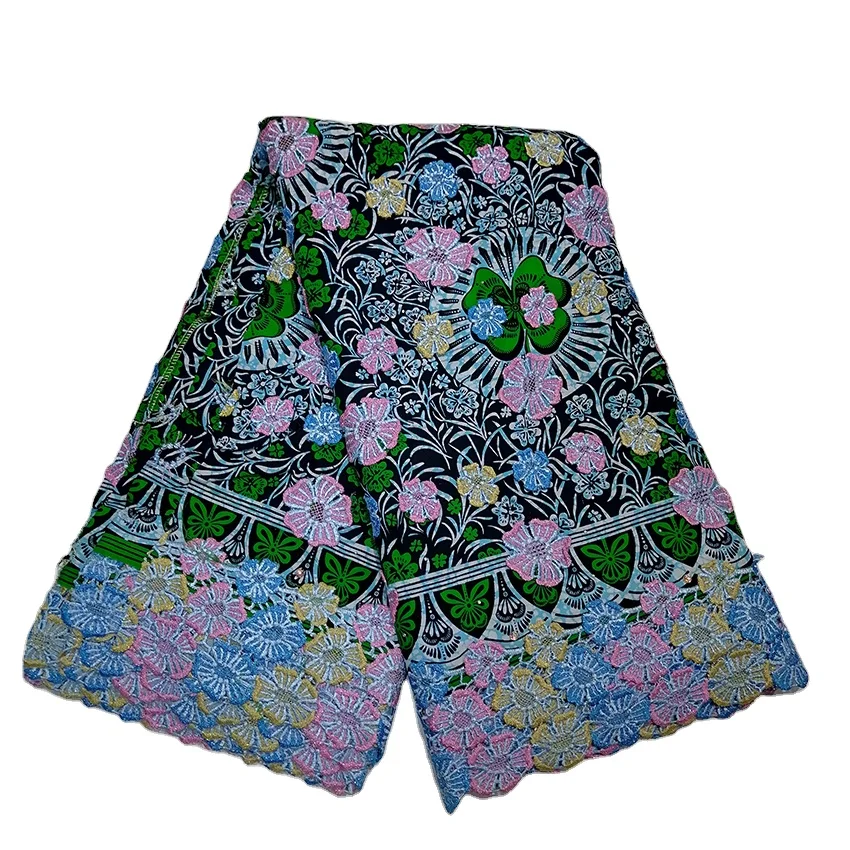 African Wax Lace Fabric 2024 High Quality Nigerian Mesh Lace Fabrics Embroidery French Mesh Net For Wedding Party