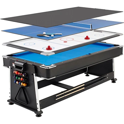 SZX practical 7FT 4-in-1 multifunctional billiard table, with table tennis and table, suitable for family entertainment