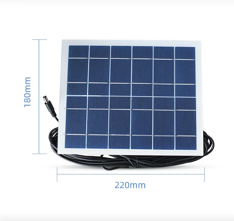 6V5W industrial portable solar energy system mini solar panel led light with 2pcs led light USB DC solar charge power bank