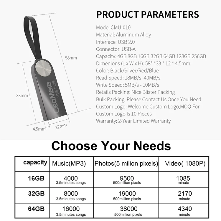 Original Ceamere C17 USB 2.0 3.0 Mini Pen Drives 8GB 128GB 64GB 32GB 16GB Memoria Cle USB Flash Drive Stick Flash Disk Pendrive