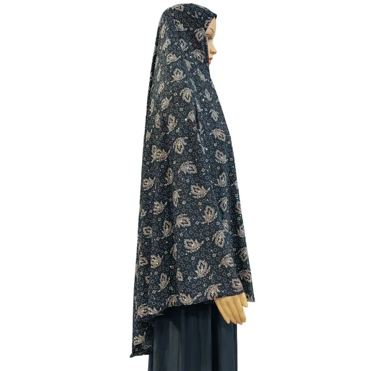 Рамадан Khimar Jilbabs Abaya мусульманский женский модный длинный хиджаб с принтом шарф мгновенная молитва над головой Паранджа P0011