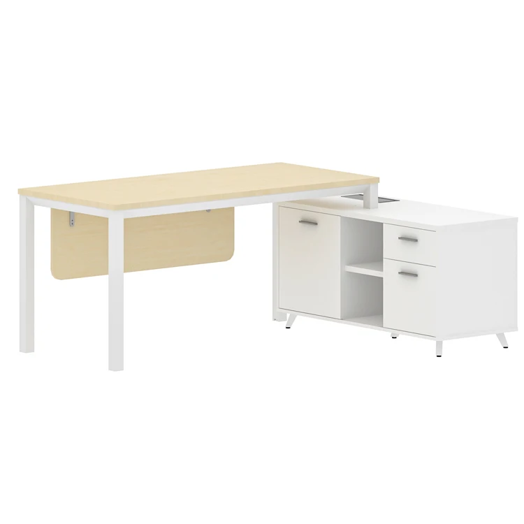 Ceo Boss Executive Table Office Computer Table Design Executive Desk Modern L Shaped Desk High Tech Modern White Wood Building