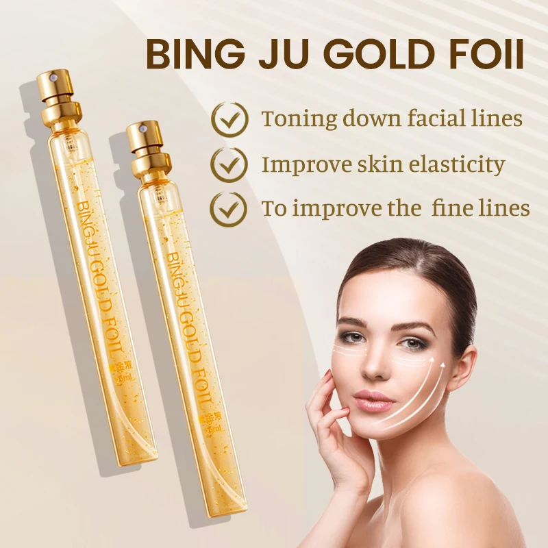 Facial collagen threads absorbable lifting gold no needle collagen protein thread set for face
