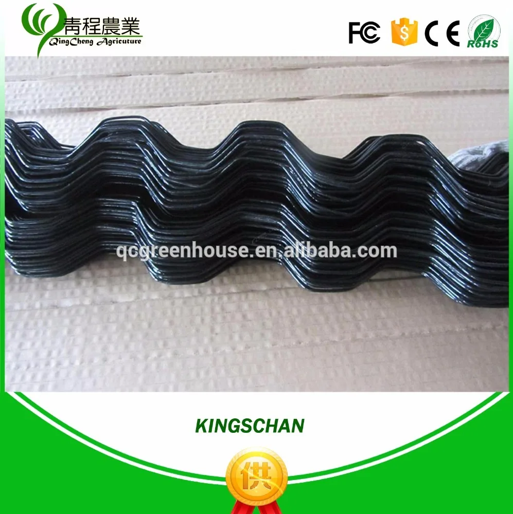 Greenhouse wiggle wire film lock channel for plastic uv