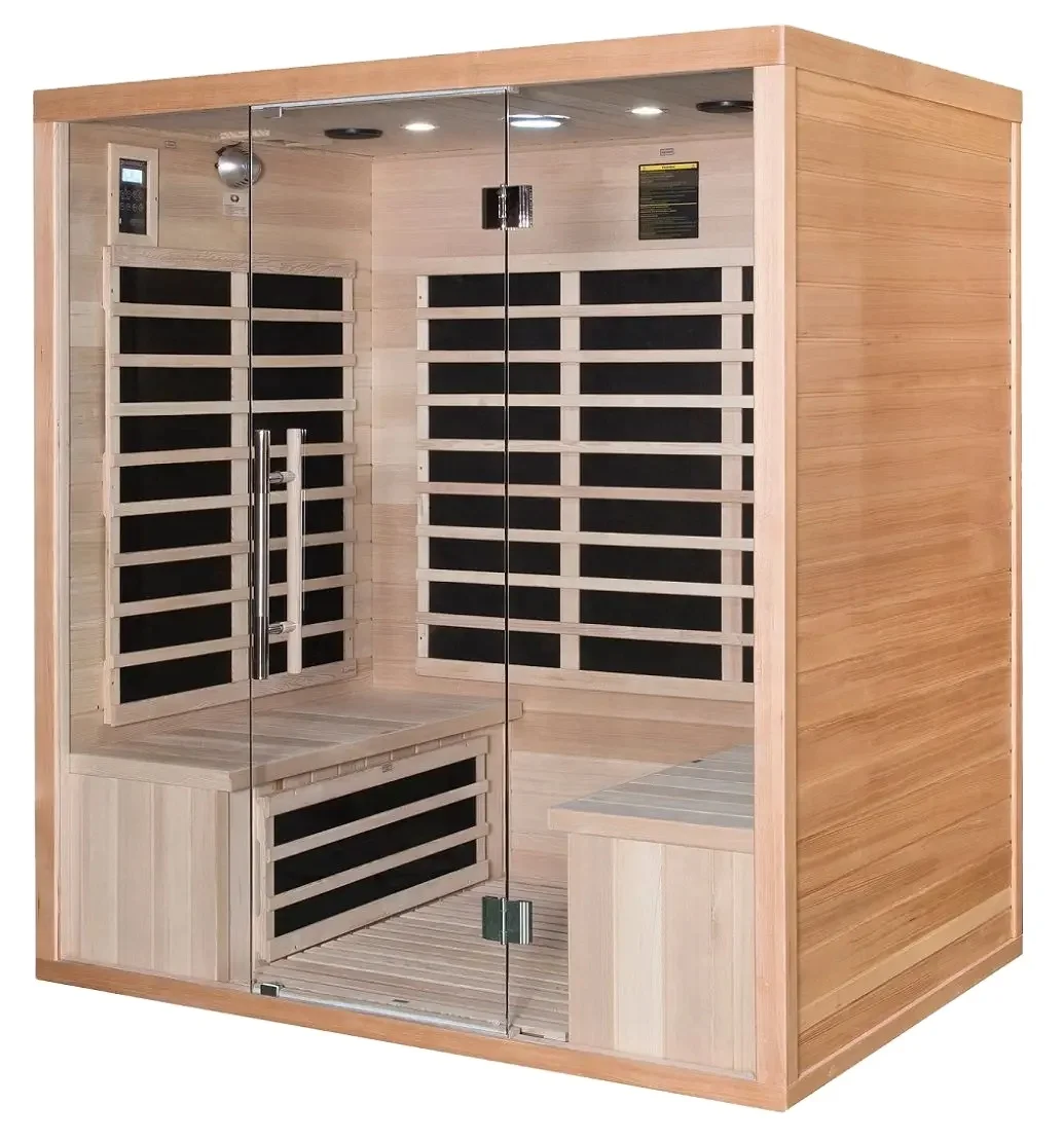 All Carbon Panel 4 Person Solid Wood  Home Infrared Sauna Therapy Sauna Room for Hot Sale