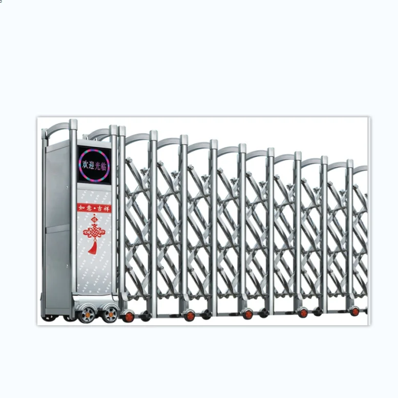 Electric aluminum alloy stainless steel folding door residential remote control security automatic retractable door