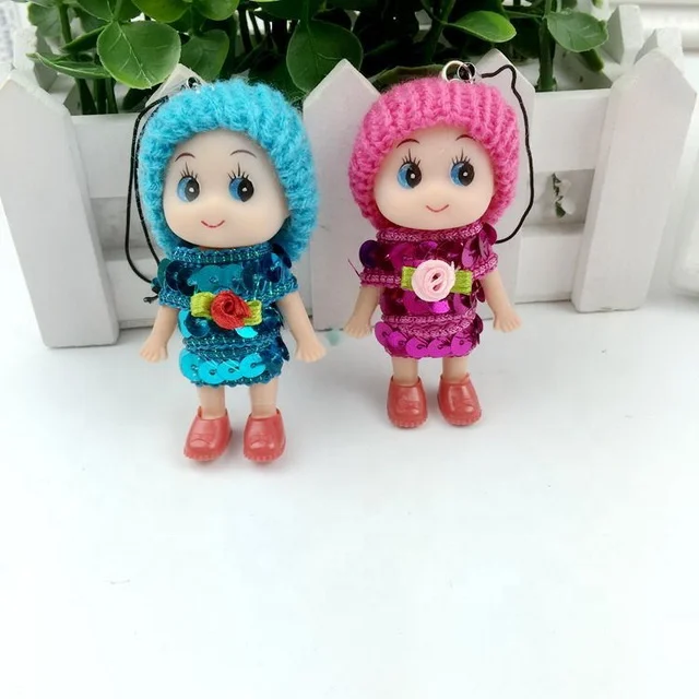 cheap price 8CM vinyl doll mini craft baby dolls bouquet small plastic doll