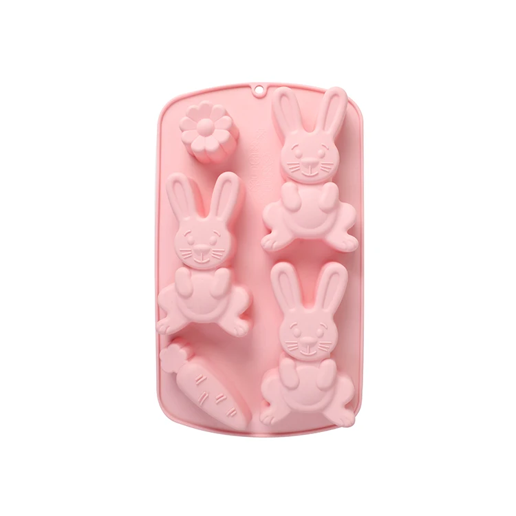 Maisons Easter Gift Bakeware Baking Rabbit Candy Chocolate Mold 3D DIY Silicone Cake Molds