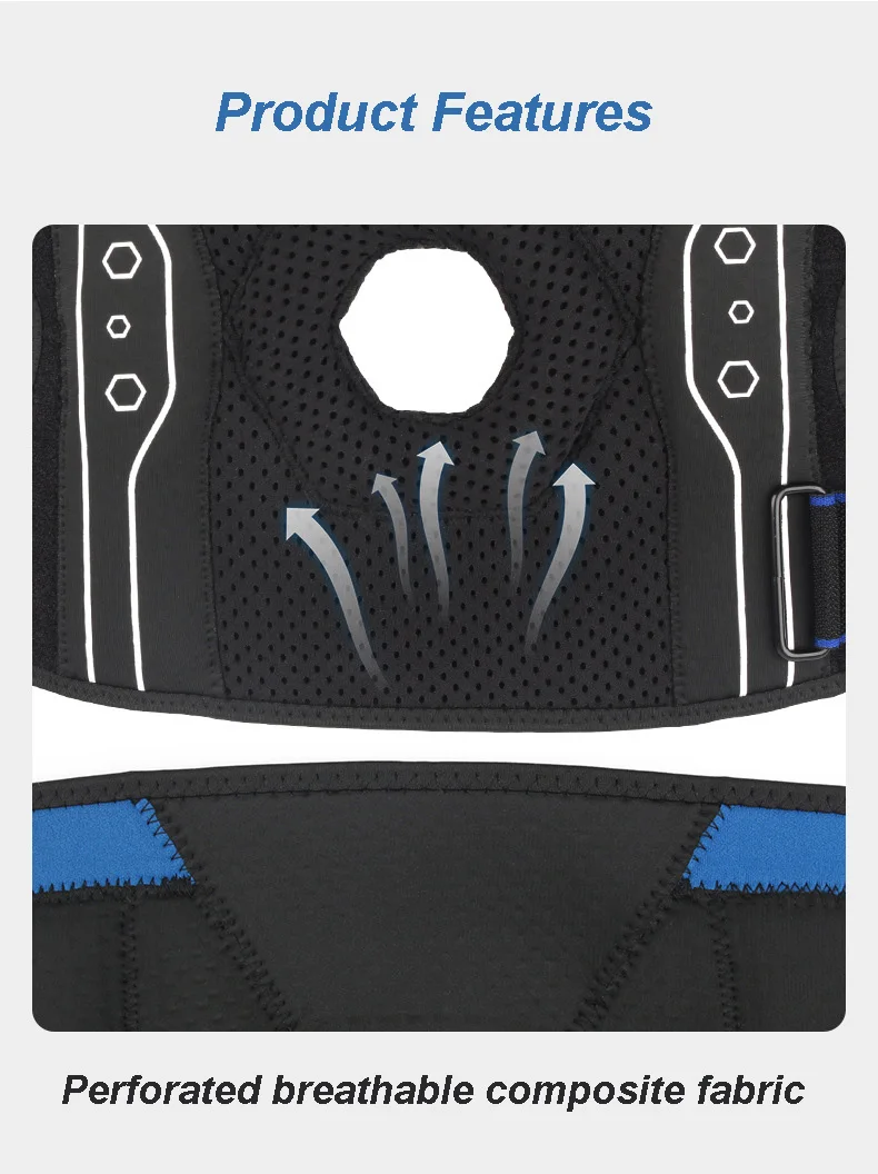 2022 New Metal Spring Stabilizers Joint Open Patella Lifting Power Tight Knee Brace Pads