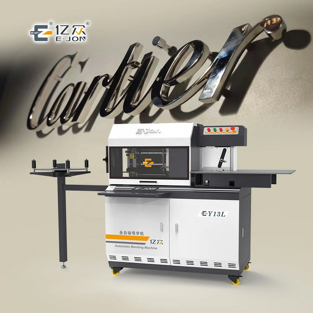 EJON Y13L shop sign makers stainless steel frontlit light up 3d letters plastic acrylic sign bending machine