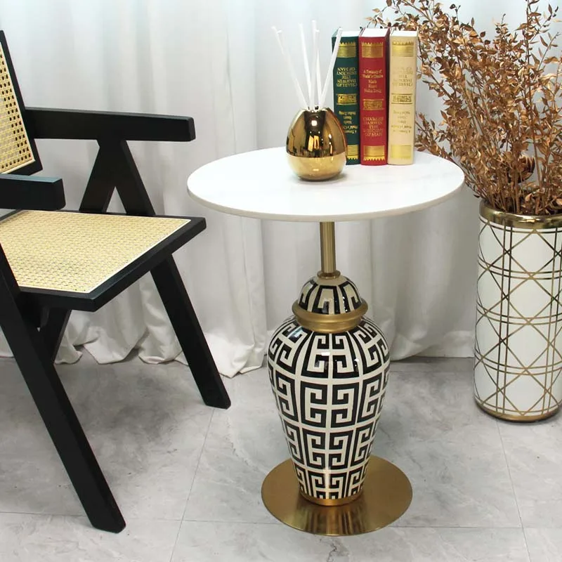24 inch ART decor corner table desk side table 21.5 INCH end table for living room garden coffee shop