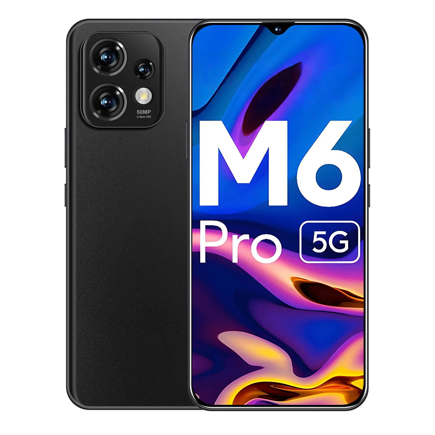 Global version Original 5G Smart Mobile Phones M6 Pro real memory 6+128GB face recognition unlocked dual sim Gaming phone
