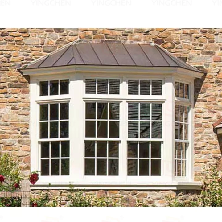 Modern design aluminum alloy picture windows thermal insulation sound proof bay window for house
