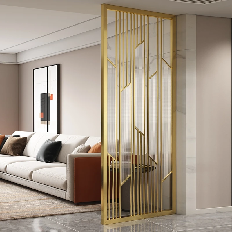 Metal luxury room dividers for living room and dining room partition designs