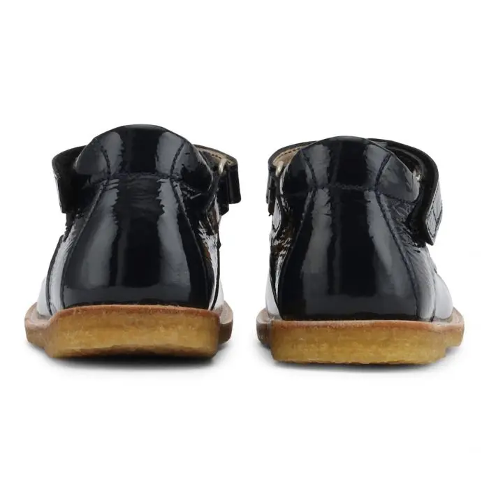 Black Patent Leather Toddler Shoes Girl Ankle Strap Fashionable Kids Children Shoes with Heart