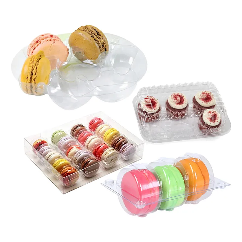 Macaron Chocolate Plastic Blister Tray Box Custom Design for packaging mailer