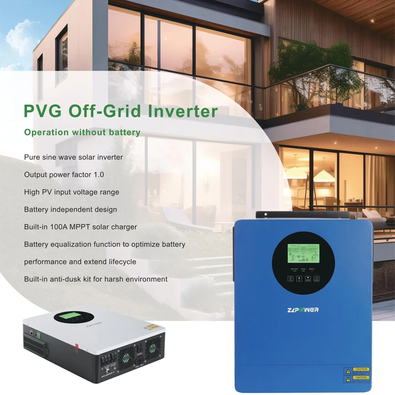 24V 48V 220V 3kw 5 kw 3500w 5500w pure sine wave high frequency electric power 5KW off grid hybrid solar inverter